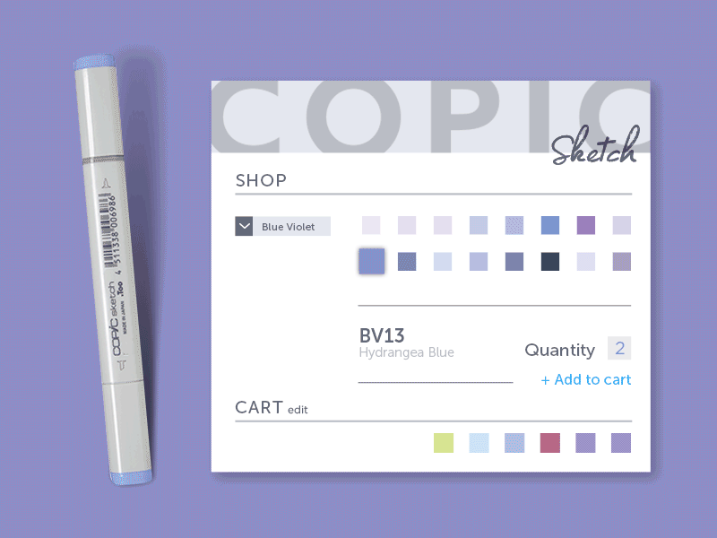 Daily UI — 012 | E-Commerce 012 check out copic daily ui e commerce shop store ui