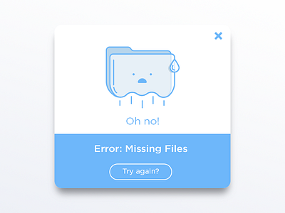 Daily UI - 016 | Pop-up/overlay 016 daily error file folder ghost icon module overlay pop up ui