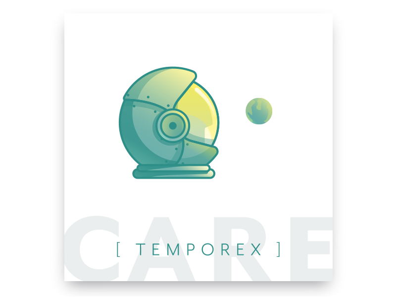 Care — Temporex helmet earth music album astronaut space lighthouse london temporex care