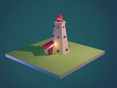 Lighthouse Model 3d 3d illustration blender blender3d building illustration lighthouse model modeling