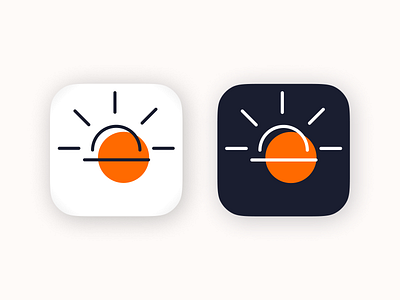 App Icon app branding dark design icon il illustration logo minimalism mobil sun ui