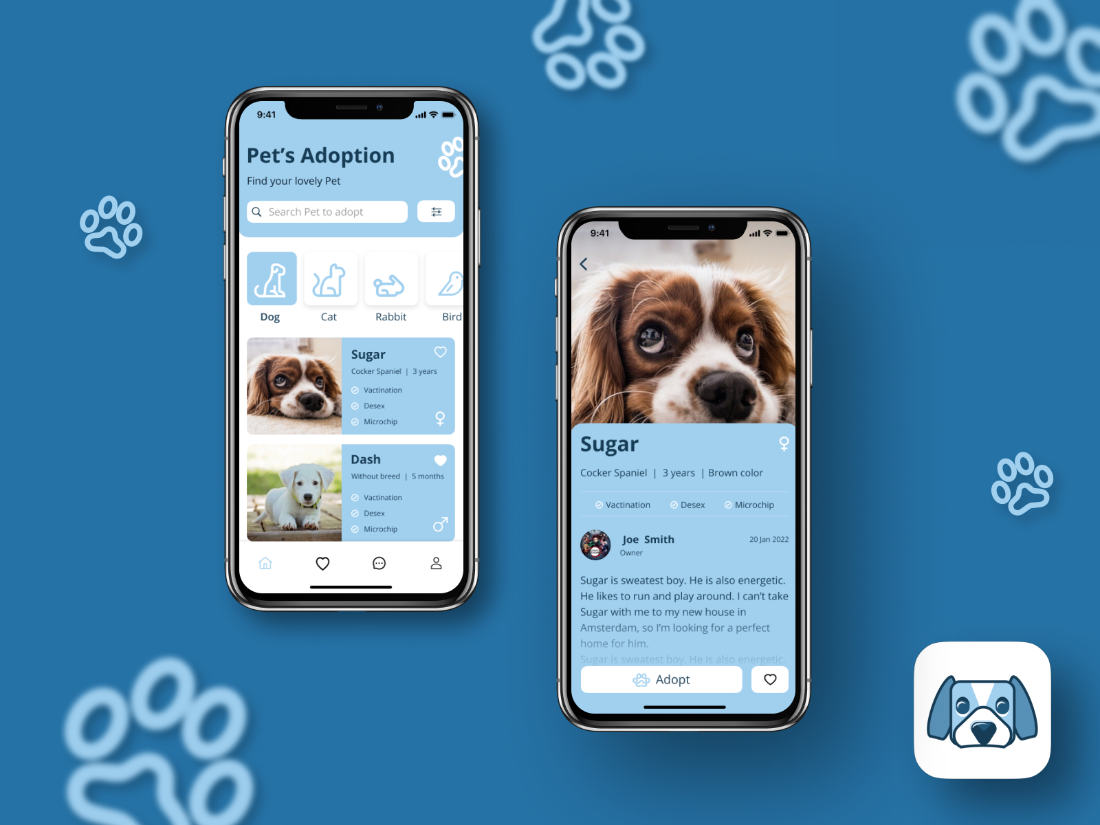 Concept Of Pet's Adoption Mobile App By Anastasiya Nazarenko On Dribbble