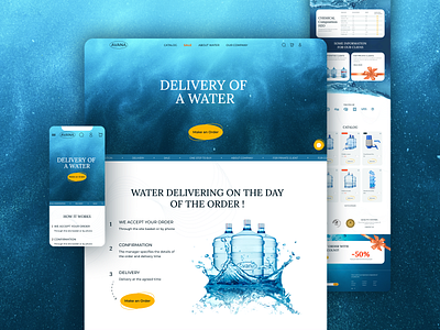 UX UI Design - Desktop Mobile - Web-concept Water Delivery delivery design desktop mobile online store ui ui design ux ux design ux ui design water water delivery web concept website