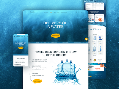 UX UI Design - Desktop Mobile - Web-concept Water Delivery