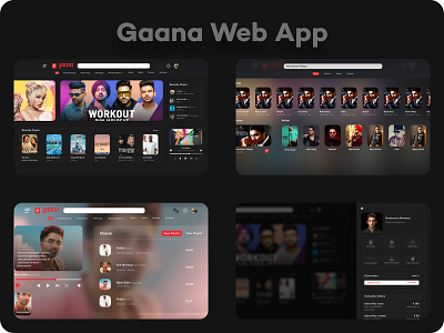 Gaana Website Re-design app design gaana app gaana web gaana website instagram concept design music app music website redesign ui