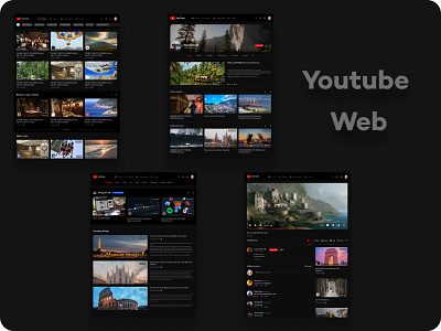 Youtube Website Redesign concept design design redesign web ui youtube youtube concept design youtube redesign