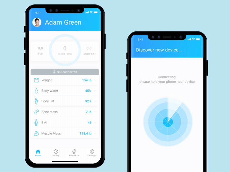 Bluetooth Scale App by Olga for Netrix on Dribbble