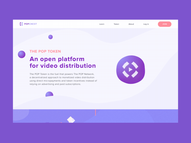 Popchest Homepage Animation