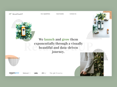RYU project agency amazon banner ecommerce homepage landing minimal nature retail service store