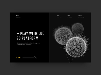 3d platform 3d 4d abstract banner black bsckground c4d42 cinema cinema 4d cinema 4d circle homepage illustration particles platform progress ui video webdesign website