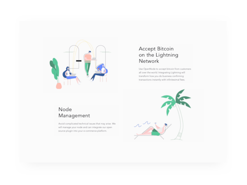 Open Node annimation banner bitcoin case crypto crypto currency currency design homepage illustration illustrations landing lightning node presentation ui web website