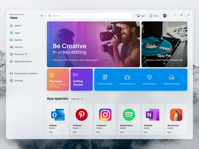 Microsoft Store Redesign by Majid Rangraz on Dribbble