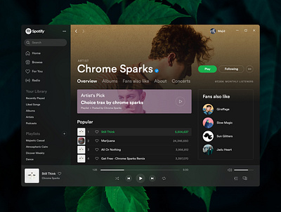 Spotify Desktop Redesign app concept icon music redesign spotify typography ui uidesign ux uxdesign windows