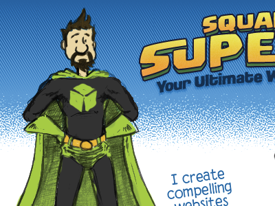 Squarespace Superhero Site Sketch