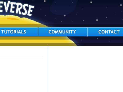 Space Cartoon Style Header And Nav Detail