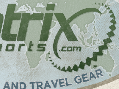 Matrix Motosports Sticker gear green gritty map sticker worn
