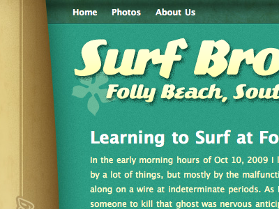 Surf Bros bright grain surfing wood