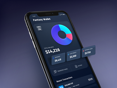 Fantasy Sports Wallet app app design application betting fantasy sports india saurabhuxd ui