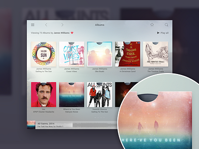 Music Albums albums app cover ipad media player music player ui