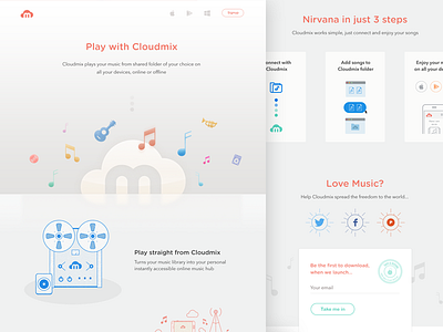 Cloudmix music app website
