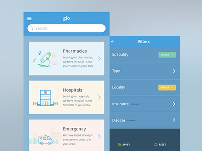 Medical Search App app emergency filters health india ios medical pharmacies saurabhj