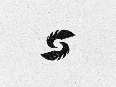 Squarto logo black dark edgy evil logo s wings
