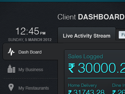 Dashboard app dark dashboard india ipad saurabhj sbj ui web