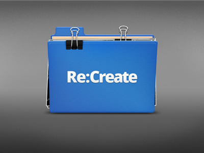 Recreate icon WIP blue file folders glow google icons image paper rebirth saurabhj ui web