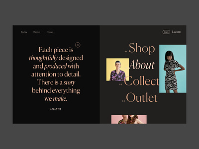 Menu layout app clean design header hero interface minimal shop ui ux webdesign website