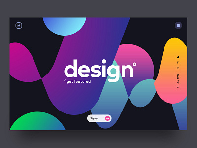 Header colors colourful gradient header hero lavalamp ui user interface ux webdesign