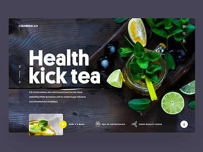 Tea hero clean design hero tea ui ux webdesign website