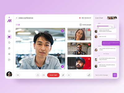 Video Conference Platform‌ app design design platform ui ui design uiux video conference web design