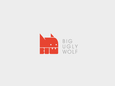 Big Ugly Wolf animal letters typography wolf