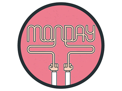 Mondays design flat illustration vector