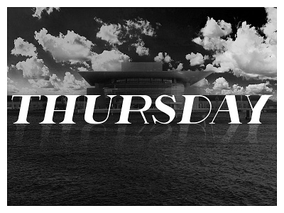 Thursday black illustration typography vector white