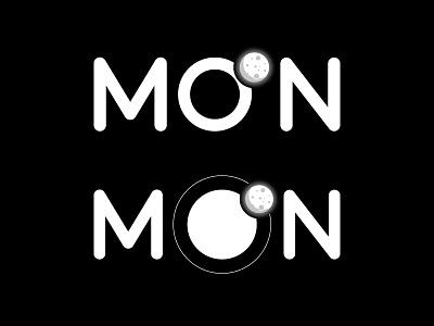 Moon wip black white illustration typography vector wip
