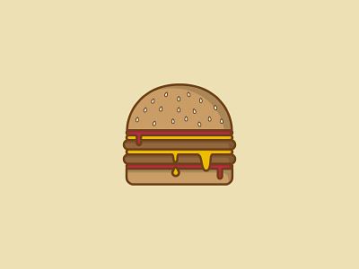 Burger time design illustration line art vector wip