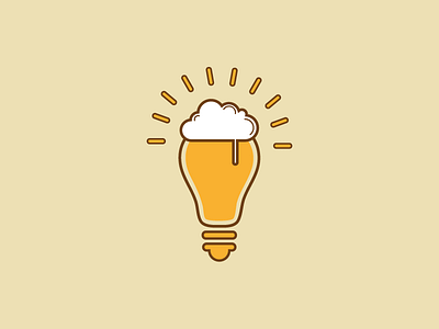 Beer bulb 2.0 illustration logo design vector