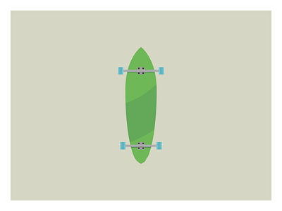 Longboard flat design illustration vector wip