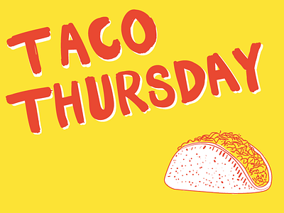 Taco Thursday illustration typography vector wip