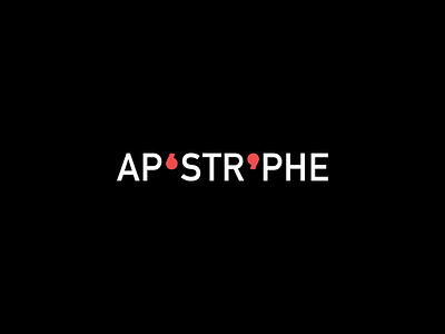Apostrophe branding logo design typography