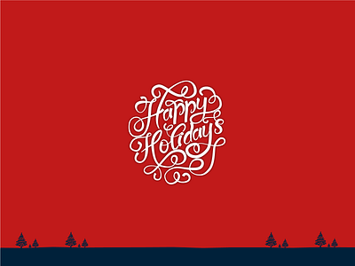 Happy Holidays 🎅 illustration typography