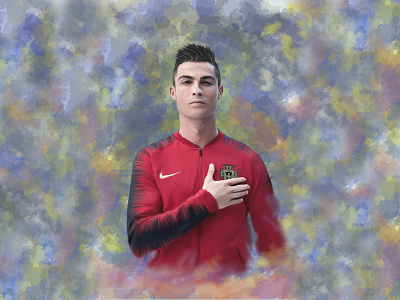 Cristiano Ronaldo branding cr7 cristiano ronaldo design digital oil painting digital painting illustration oil painting smudge painting ttiw69 tttiw vector