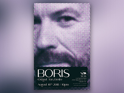 Boris (Ostgut Ton, Berlin) Event Poster art direction berghain club dance graphic design music poster techno