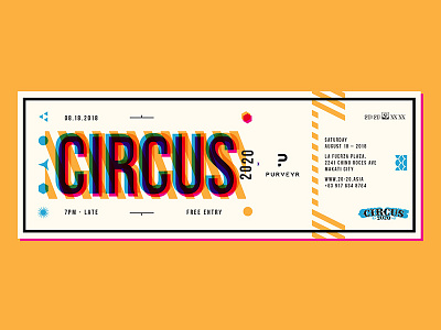 Circus 2020 x Purveyr art direction circus club dance graphic design music poster