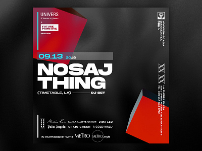 Nosaj Thing - Manila 2018 art direction branding club graphic graphic design music poster