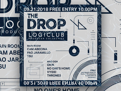 The Drop x Logiclub D&AD art direction club graphic graphic design music poster