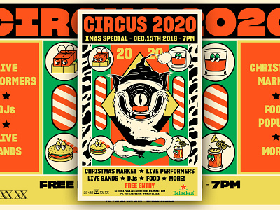 Circus 2020 - December 2018 - D&AD art direction branding festival graphic design illustration poster