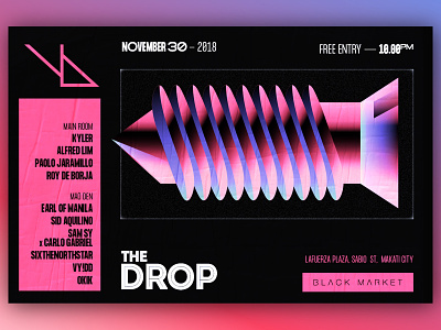 The Drop x Youngblood - D&AD art direction branding club design graphic graphic design illustration music poster typography