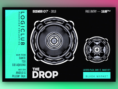 The Drop x Logiclub D&AD art direction branding club design graphic graphic design music poster typography